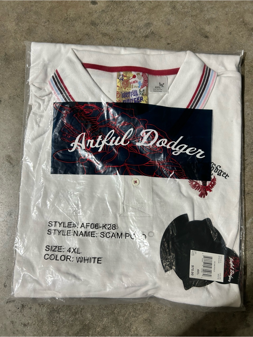 Akademiks White Polo Shirt 4XL NWT Sealed